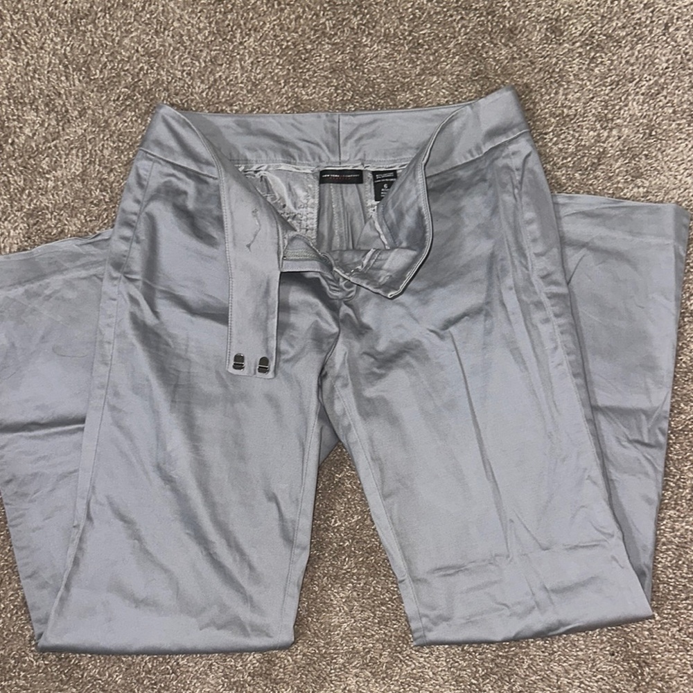 Silver Satin Pants